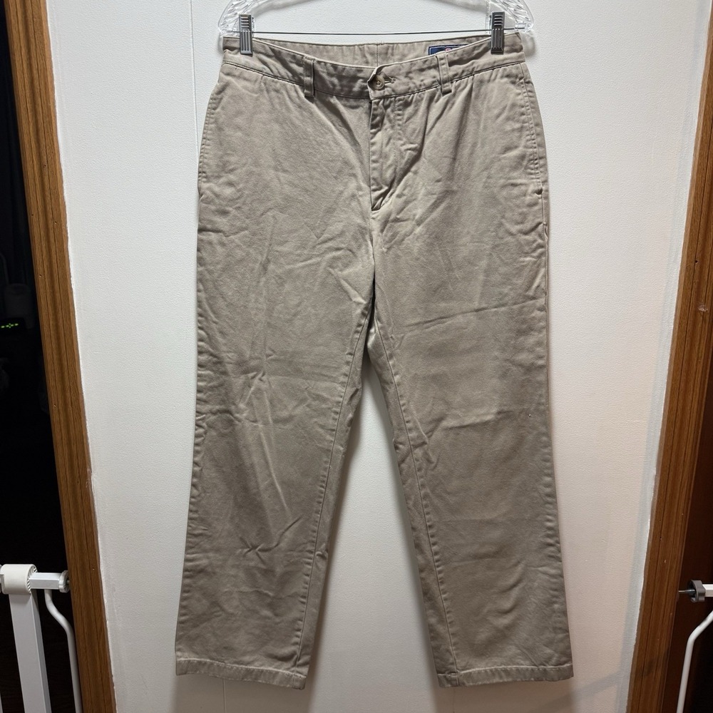 Vineyard Vines Club Pant Mens Size 33x30 Cotton Chino Flat Front Beige Khaki